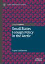 Buchtitel: "Small States Foreign Policy in the Arctic" von Iryna Lukianova. Hintergrund: Rosa-dunkelblaues Muster.
