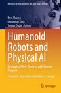 Titel: Humanoid Robots and Physical AI. Hintergrund: Roboter mit digitalen Anzeigen, Logo unten rechts.
