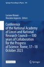 Springer Proceedings in Physics 370. Conference über 100 Jahre Forschung in Rom, 17–18 Oktober 2023. Blaues Cover.
