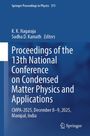 "Springer Proceedings in Physics 373", "K.K. Nagaraja, Sudha D. Kamath, Editors", "Proceedings of the 13th National Conference", Logo unten rechts.