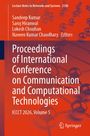 Text: "Proceedings of International Conference on Communication and Computational Technologies. ICCCT 2026, Volume 5." Hintergrund grafische Molekülstruktur in Rot-Orange. Springer-Logo unten.