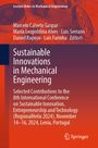 "Sustainable Innovations in Mechanical Engineering" vor rotem Hintergrund mit Zahnrädern und Springer-Logo.