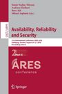 "Availability, Reliability and Security", 21st ARES Conference, Linköping, Sweden, August 24–27, 2026; roter Hintergrund.