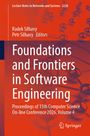 "Foundations and Frontiers in Software Engineering" in Weiß auf orange Hintergrund, Springer-Logo unten rechts.
