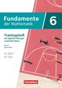 "Fundamente der Mathematik 6. Trainingsheft mit digitalen Übungen und Erklärvideos. Illustration eines Basketballfelds."