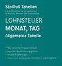 : Tabelle, Lohnsteuer 2024, Monat, Tag, Buch