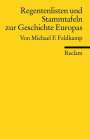 Michael F. Feldkamp: Regentenlisten und Stammtafeln zur Geschichte Europas, Buch