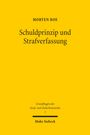 Gelbes Buchcover mit Text: "Schuldprinzip und Strafverfassung" von Morten Boe, veröffentlicht von Mohr Siebeck.