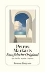 "Petros Markaris, Das falsche Original, Ein Fall für Kostas Charitos, Roman, Diogenes" Eine Illustration: Meerblick durch einen Torbogen.