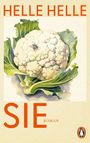 "Helle Helle", "SIE", "Roman". Illustration eines Blumenkohls mit einer Fliege darauf, umgeben von grünen Blättern.