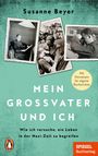 „Susanne Beyer, Mein Großvater und ich“, drei alte Fotos auf grünem Hintergrund, Pinguin-Logo unten.