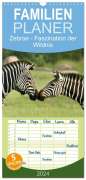 Nadine Haase: Familienplaner 2024 - Zebras - Faszination der Wildnis mit 5 Spalten (Wandkalender, 21 x 45 cm) CALVENDO, KAL