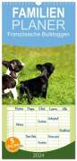 Heike Hultsch: Familienplaner 2024 - Französische Bulldoggen mit 5 Spalten (Wandkalender, 21 x 45 cm) CALVENDO, KAL