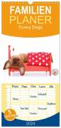 Jeanette Hutfluss: Familienplaner 2024 - Funny Dogs mit 5 Spalten (Wandkalender, 21 x 45 cm) CALVENDO, KAL