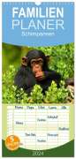 Elisabeth Stanzer: Familienplaner 2024 - Schimpansen mit 5 Spalten (Wandkalender, 21 x 45 cm) CALVENDO, KAL
