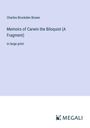 Charles Brockden Brown: Memoirs of Carwin the Biloquist (A Fragment), Buch