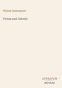 "William Shakespeare. Venus and Adonis. ANTIQUUM NOVUM." Beige Hintergrund, minimalistisches Design.