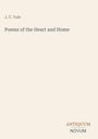 J. C. Yule, "Poems of the Heart and Home". Unten steht "ANTIQUM NOVUM". Beige Hintergrund, schlichte Gestaltung.