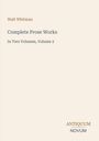 Texte: Walt Whitman, Complete Prose Works, In Two Volumes, Volume 2. Unten: ANTIQUUM NOVUM. Hintergrund in Creme.
