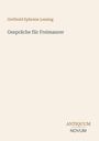 Oben steht "Gotthold Ephraim Lessing", darunter "Gespräche für Freimaurer". Unten rechts: "ANTIQUM NOVUM".