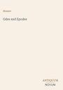 "Horace" und "Odes and Epodes" in dunkler Schrift; "ANTIQUM NOVUM" in einer Ecke. Schlichte, minimalistische Gestaltung.