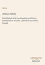Texte: "Aesop", "Æsop's Fables", "Embellished...by Samuel Croxall", "ANTIQUM NOVUM". Beige Hintergrund, schlichtes Design.