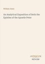 Oben links: "William Ames". Mittig: "An Analytical Exposition of Both the Epistles of the Apostle Peter". Unten rechts: "ANTIQUM NOVUM" in einem minimalistischen Design.