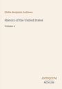 Einband: "Elisha Benjamin Andrews, History of the United States, Volume 4" mit kleinem Logo "ANTIQUM NOVUM" unten rechts.
