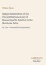 Titel: "Indian Nullification of the Unconstitutional Laws of Massachusetts Relative to the Marshpee Tribe". Unten Logo: "ANTIQUM NOVUM".
