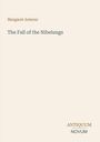Text: "Margaret Armour, The Fall of the Nibelungs, ANTIQUUM NOVUM". Schlichte Gestaltung auf beigem Hintergrund.