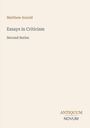 "Essays in Criticism: Second Series" von Matthew Arnold. Unten rechts steht "ANTIQUM NOVUM". Beigefarbene Buchseite.