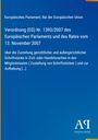 Verordnung (EG) Nr. 1393/2007 zur Zustellung juristischer Dokumente. Blau mit gelbem Rand und Verlag-Logo.
