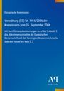 Text über EU-Verordnung zu Weinhandel mit den USA. Blaue Hintergrundfarbe, gelber Streifen links, Logo rechts unten.