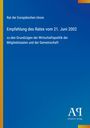 Rat der Europäischen Union, Empfehlung des Rates vom 21. Juni 2002, Antiphon Verlag, blauer Hintergrund.
