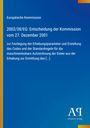 Europäische Kommission: Entscheidung der Kommission vom 27. Dezember 2001, blaues Cover, unten „Antiphon Verlag“ Logo.
