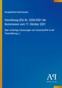 Text: "Europäische Kommission. Verordnung (EG) Nr. 2200/2001 der Kommission vom 17. Oktober 2001 ..." Unten Logo "Antiphon Verlag".