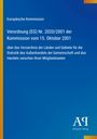 Europäische Kommission, Verordnung (EG) Nr. 2020/2001 vom 15. Oktober 2001, über Handelsstatistik, blaues Cover.