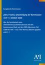 Text: 2001/718/EG: Entscheidung der Kommission vom 11. Oktober 2000 über die Vereinbarkeit eines Unternehmenszusammenschlusses...  
Hintergrund: Blau mit gelbem Rand links. Logo in der Ecke unten rechts.