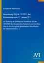 Text über EU-Verordnung und deren Änderung, blauer Hintergrund, vertikale gelbe Linie links, Verlagslogo unten rechts.