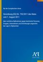 Text: Verordnung (EU) Nr. 753/2011 des Rates über Maßnahmen in Afghanistan. Blauer Hintergrund, Verlagslogo.