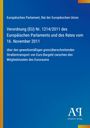 Text: Verordnung (EU) Nr. 1214/2011 über Straßentransport von Euro-Bargeld. Blaues Design mit gelber Linie links.