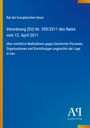 Verordnung (EU) Nr. 359/2011 über Maßnahmen gegen Iran. Blauer Hintergrund, gelbe Seitenlinie, Antiphon Verlag-Logo.