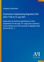 "European Commission, regulation on ICT and e-commerce data for 2022. Blauer Hintergrund, gelber Rand links, Logo unten."