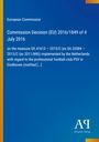 Europäische Kommission, Entscheidung (EU) 2016/1849, 4. Juli 2016. Blaues Design mit einem Verlagssymbol unten.