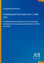 Text: Empfehlung der Kommission vom 11. März 2010. Logo unten rechts. Hintergrund blau mit gelbem Rand links.