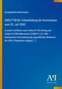 Europäische Kommission, Entscheidung 2003 über UEFA Champions League. Blau-gelber Hintergrund, Antiphon Verlag-Logo.
