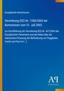 Europäische Kommission, Verordnung (EG) Nr. 1358/2003 der Kommission vom 31. Juli 2003, blaues Cover mit Antiphon Verlag Logo.