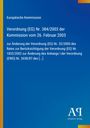 Text: Verordnung (EG) Nr. 384/2003 der Kommission vom 26. Februar 2003. Oben Europäische Kommission, unten Logo "Antiphon Verlag".