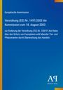 Text: Verordnung (EG) Nr. 1497/2003, EU-Kommission, mit Schutzverordnung. Blaue, formelle Gestaltung mit Antiphon Verlag-Logo.