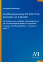 Text: Durchführung von Antidumpingzoll auf Gusseisen aus China, Verordnung (EU) 2024/770 der Kommission. Hintergrund: blau.